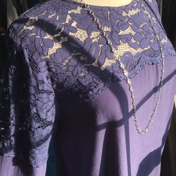 Indigo Lace Top L/S Blouse! - Picture 7 of 8